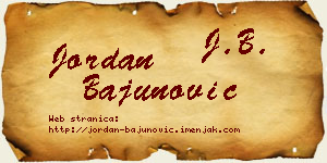 Jordan Bajunović vizit kartica
